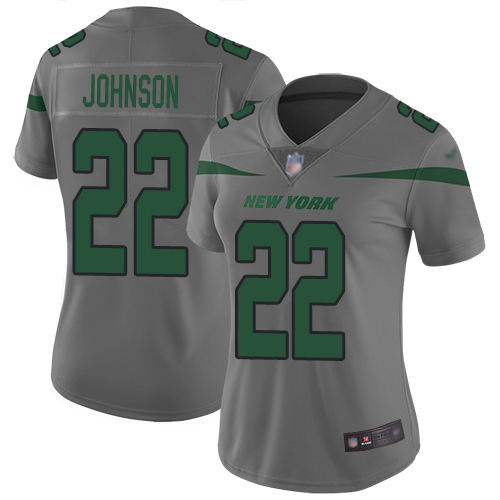 New York Jets Limited Gray Women Trumaine Johnson Jersey NFL Football #22 Inverted Legend->women nfl jersey->Women Jersey